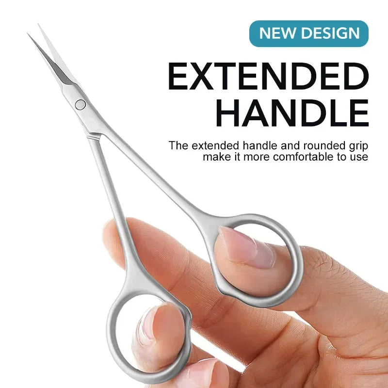 vvocci Art Clippers Cuticle Scissors Stainless Steel Dead Skin Remover For Nails Russian Nail Scissors Curved Tip Scissor Quake