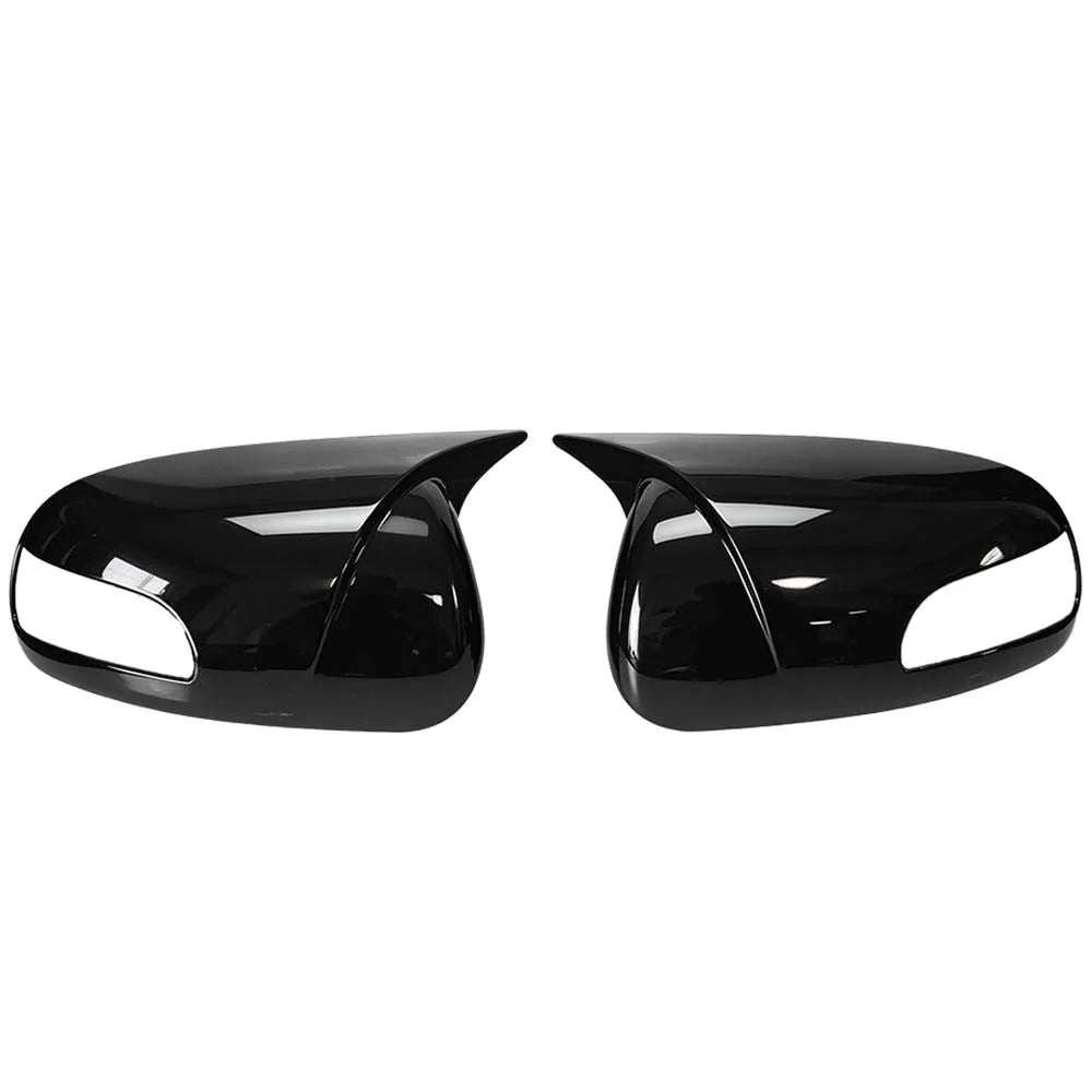 For Kia Cerato 2004-2009 2x Car Sticker Rearview Side Mirror Cover Wing Cap Exterior Case Trim Accessories Vehicle Decoration Quake Gloss Black