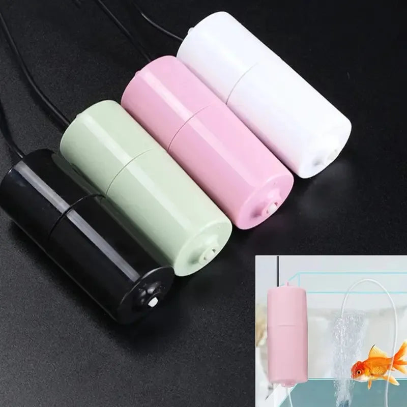 USB Interface Aquarium Air Pump With Air Stone With Silicone Tube Fish Tank Oxygenator Silent Aquarium Air Aerator Aquarium Quake