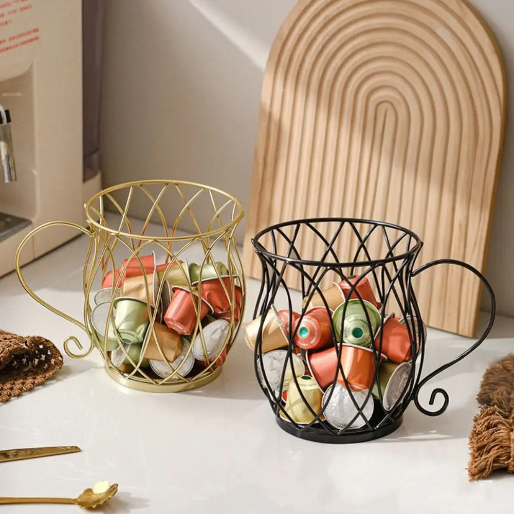 Large Capacity Coffee Pod Holder Irregular Shape Coffee Pod Coffee Capsule Holder Home Decoration Storage Cup Quake