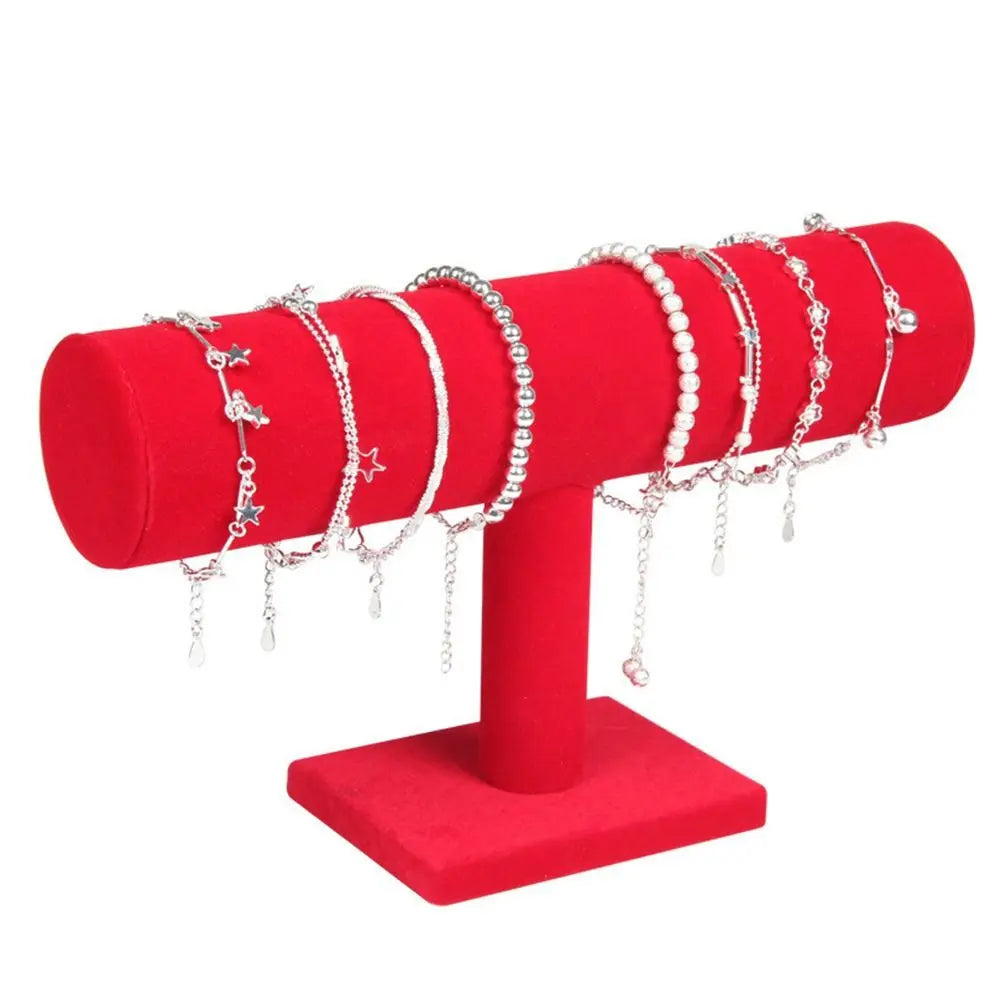 Velvet Upright Hair Ring Storage Shelf Bracelet Display Rack Jewelry Stand Watch Holder Jewelry Organizer Quake 03