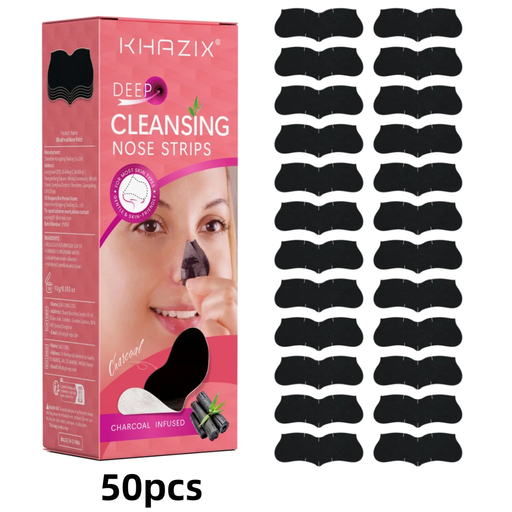 Black Hydrocolloid Nose Strips, Deep Cleansing Blackhead Remover, Gentle Oil Control Patches for Blackheads & Whiteheads. Quake Pink