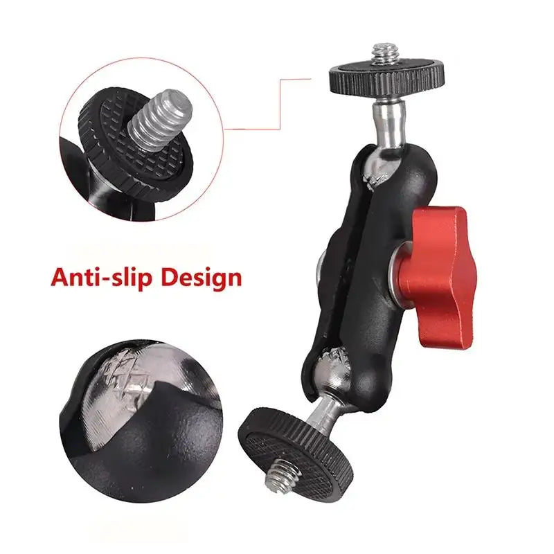 1 Set Photography Accessories Camera Metal Super Clamp With Double Ball Head Magic Arm For Monitor Light Mic Phone Mount Quake