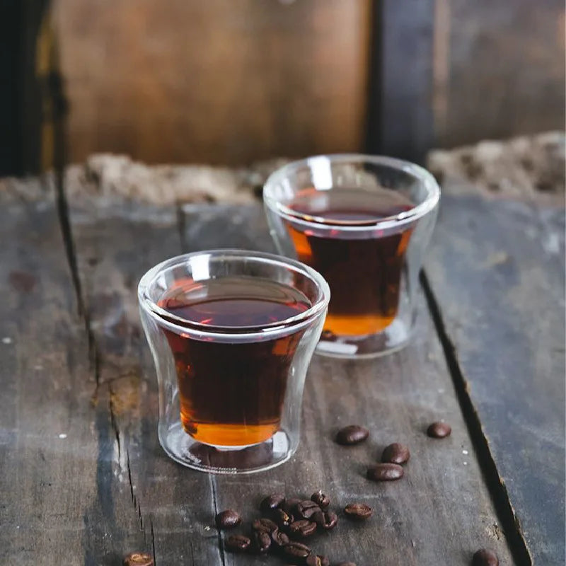 YWDL 1/2/4pcs Clear Double Wall Glass Cup Breakfast Mug High Borosilicate Glass Insulated Coffee Tea Cup Tea Drink Cups Quake