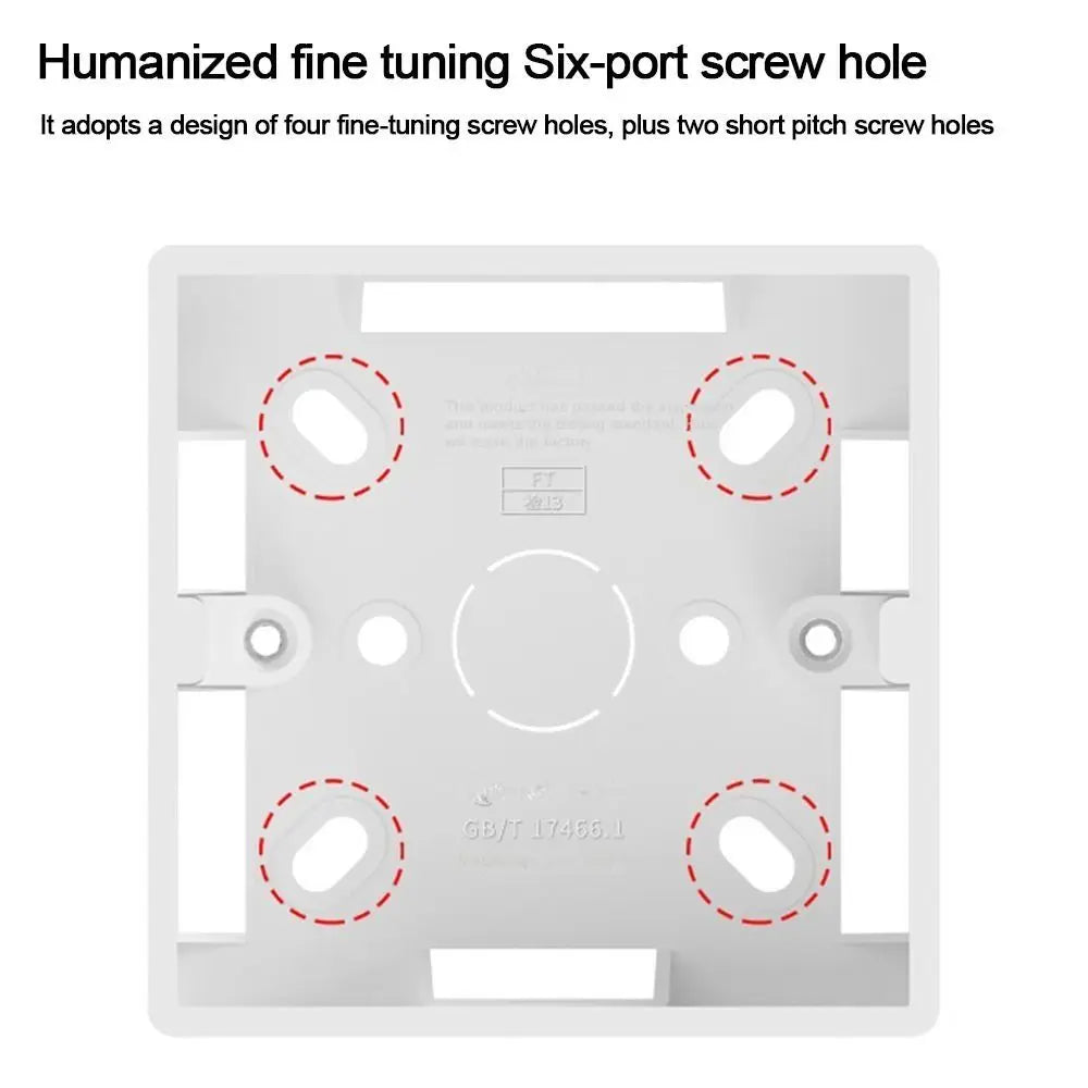 New PVC Switch Installation Box White 33/50mm Junction Outfit Box 86 Type External Mounting Box Quake