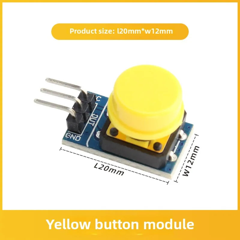 Touch Button Switch Module MCU Digital Touch Switch with Button Cap Electronic Building Block Micro Switch Quake Yellow
