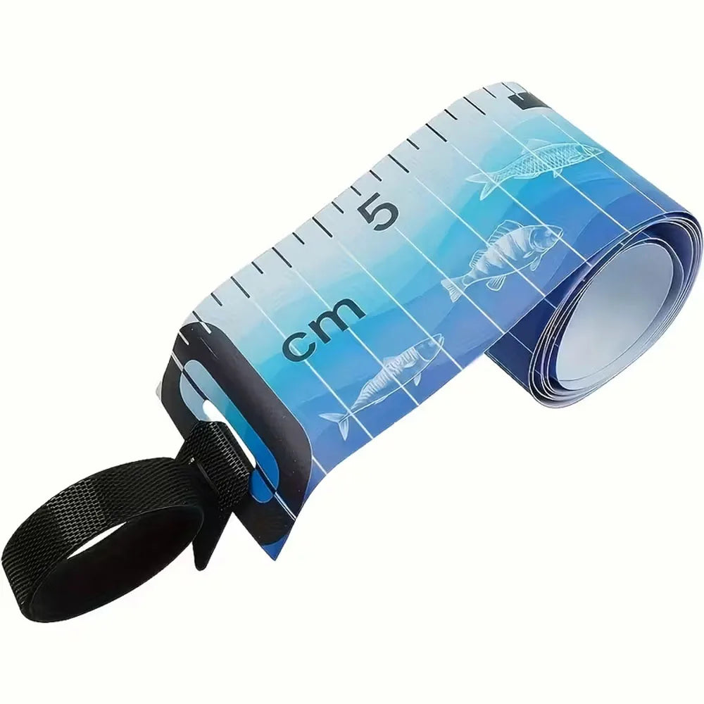 1Pc Fish Ruler Fish Measuring Tape Folding Fishing Ruler Roll up Fishing Tape Measure with Storage Strap Waterproof Pvc Fish Measuring Tape Quake