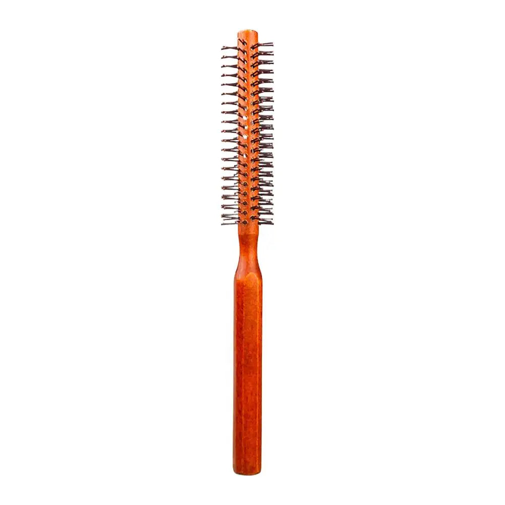 Wooden Round Hair Brush Boar Bristle Hair Comb Women Men Styling Blow Dry Curly Straight Hair Comb Salon Home Hairdressing Tool Quake 1pcs