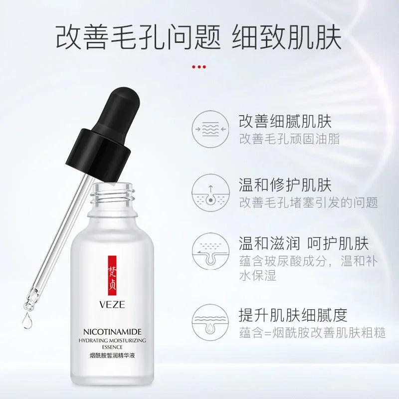 Six Peptide Face Serum Nicotinamide Extract Facial Essence Liquid Moisturizing Refresh Skin Care Shrink Pores Quake