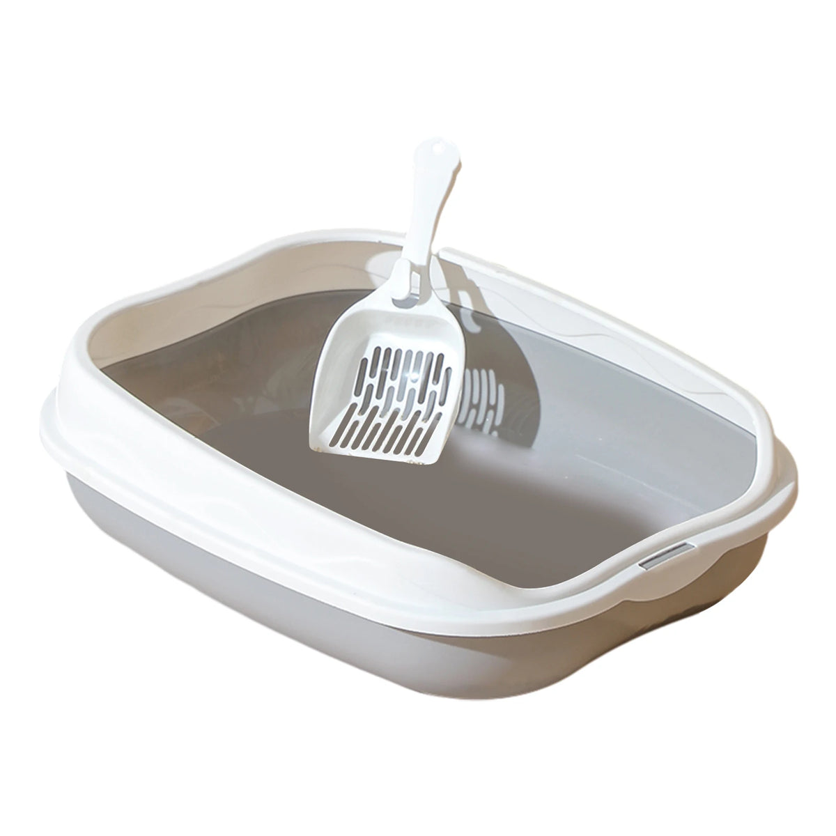 Semi-enclosed Litter Box Spatter-proof Cat Toilet Large Kitten Cleaning Supplies Large Cat Poop Bowl Pet Bupplies Quake