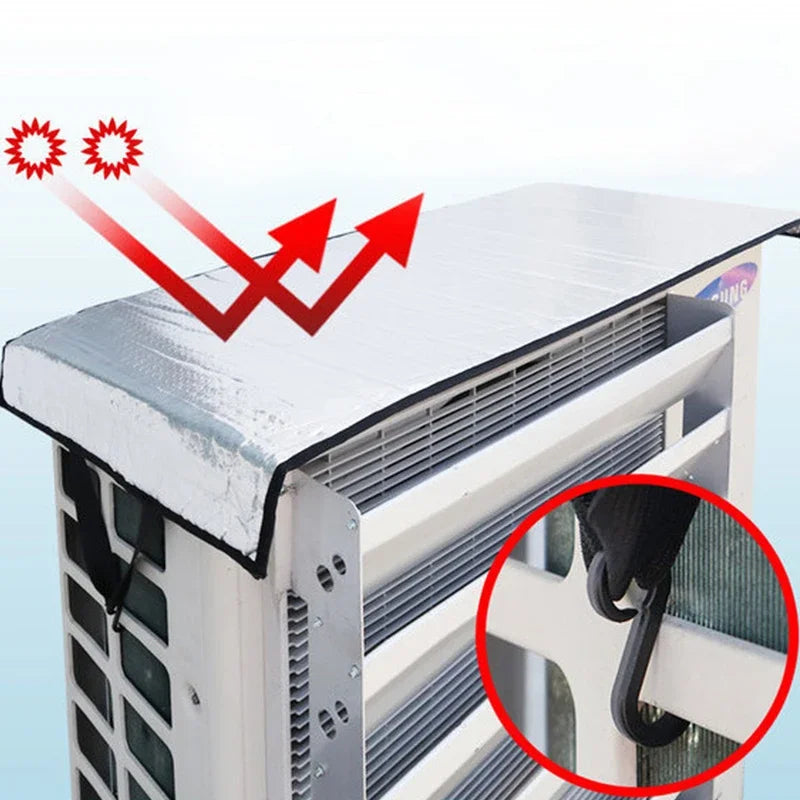 Outdoor Rainproof Air Conditioning Cover Air Conditioner Waterproof Dust Cover Washing Anti-Dust Anti-Snow Cleaning Bag 100*50cm Quake