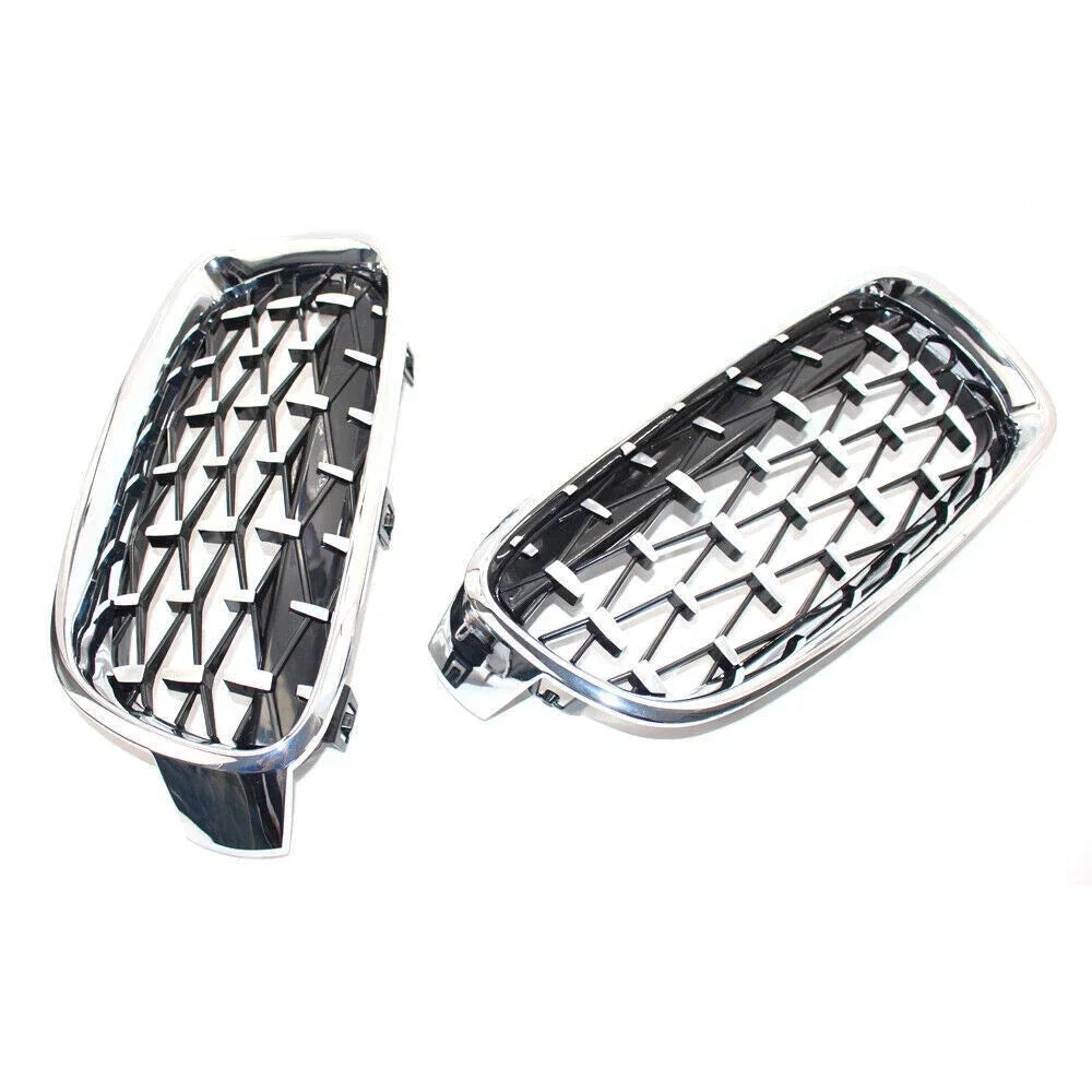 For BMW F30 F31 F35 F80 2012-2018 2x Car ABS Grille Front Kidney Grill Diamond Style 51130054493 51130054494 Accessories Parts Quake