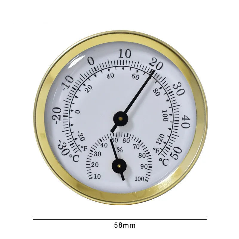 Mini 2 in 1 Thermometer Hygrometer Wall Mounted Mechanical Analog Temperature Gauge Humidity Meter Quake 1pc