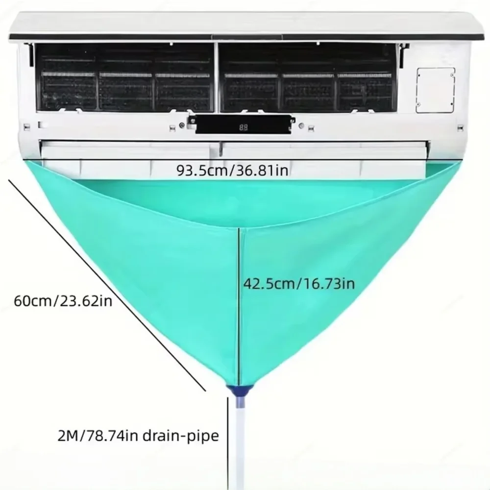 Leak-proof Air Conditioner Clean Cover Waterproof Drain Air Conditioner Cleaning Kit Thickened PVC with Drain Pipe Quake