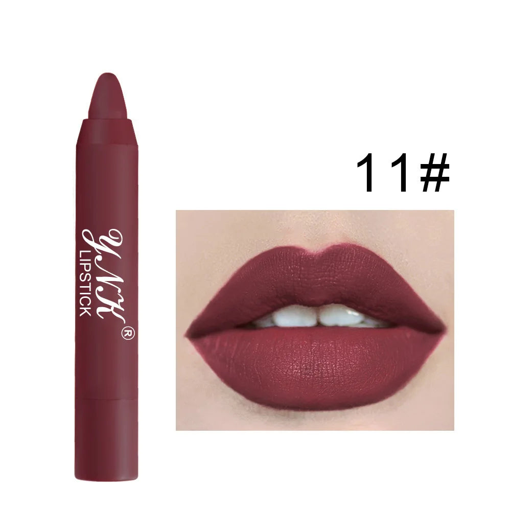 1PC Pink Series Velvet Matte Lipstick Pen Waterproof Long Lasting Red Lipstick Makeup Lip Tint Pen Cosmetic Makeup Quake 11
