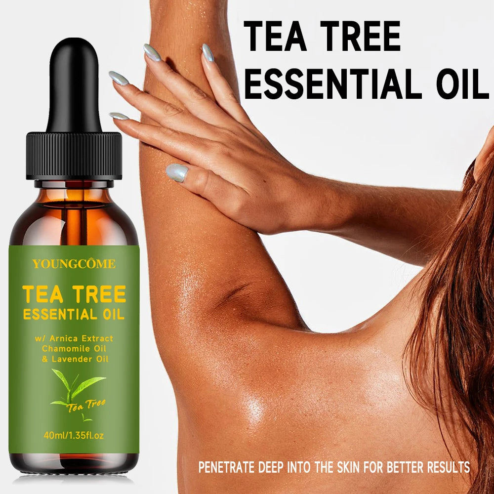 Tea Tree Essential Oil for Skin Care Hair Dry Scalp Nails Aromatherapy And Diffuser Quake