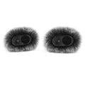 Furry Microphone Windscreen For DJI MIC 2 Lavalier Microphone Furry Windshield Noise Reduction Microphone Muff Wind Cover Quake 2pcs