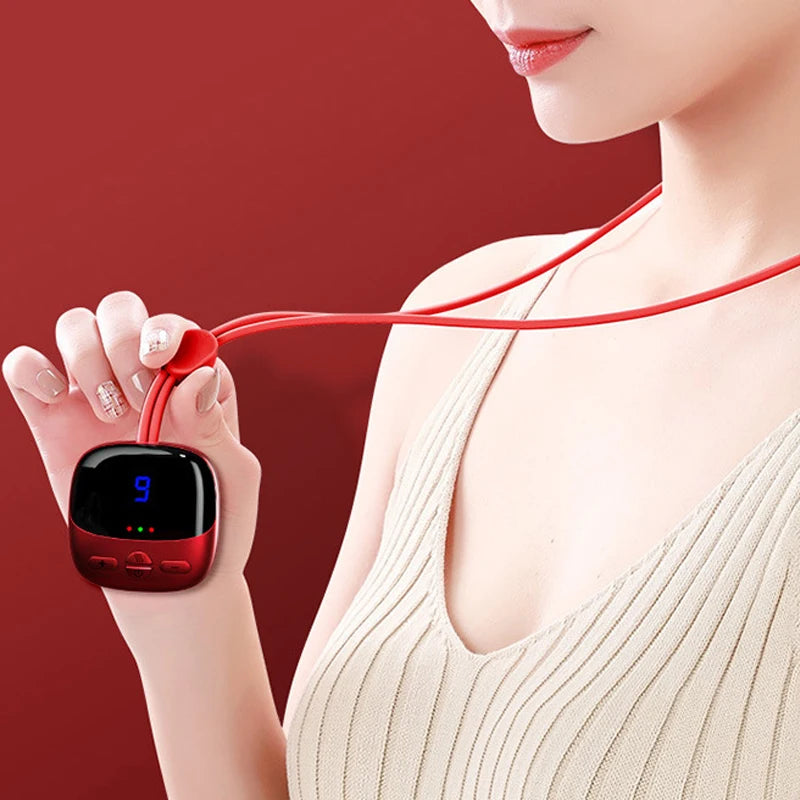 Mini Hanging Neck Massager EMS Muscle Massager Portable Hot Compress Neck and Cervical Spine Massager SPA Relaxation Treatment Quake