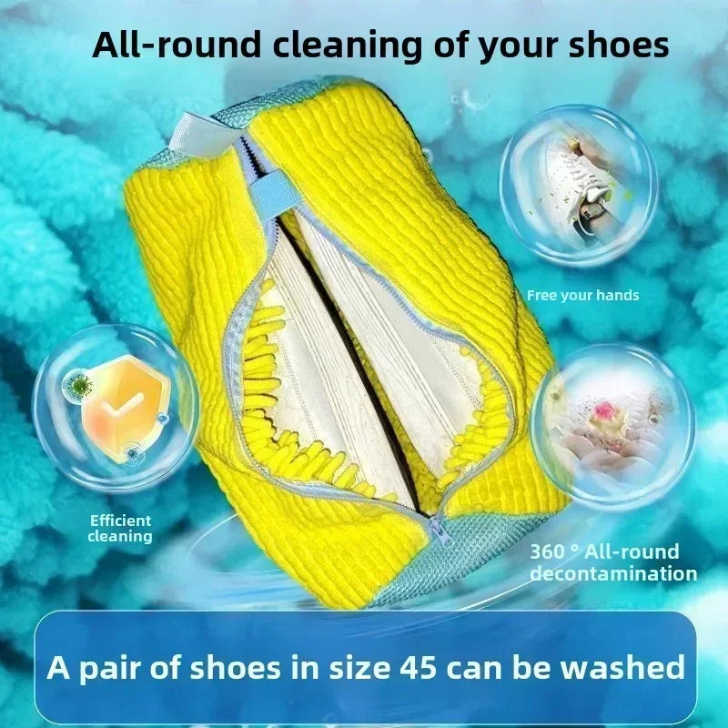 Reusable Shoe Washing Machine Bag for Sneakers Tennis Shoes Unstain Durable Shoe Cleaning Bag for Washing Machine Quake