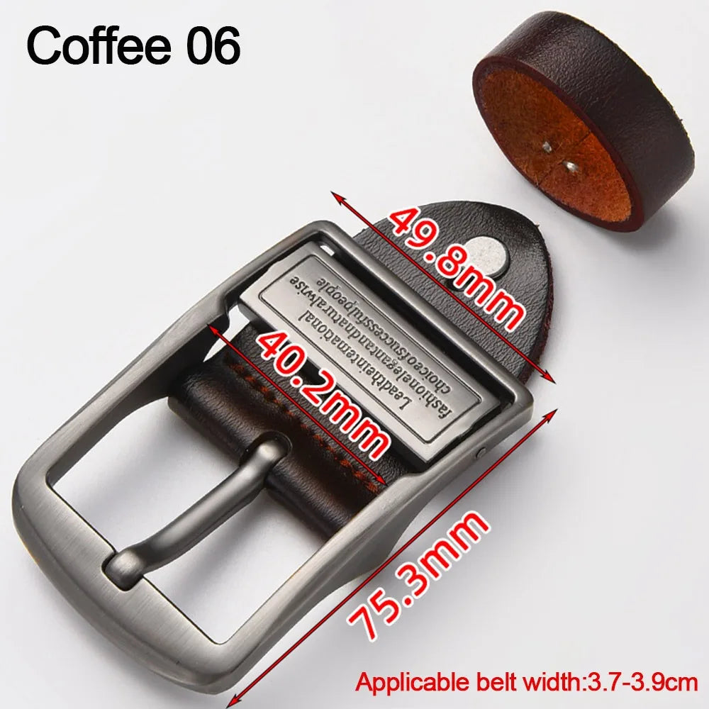 Business Accessories Adjustable Belt Replacement Buckle DIY Alloy Belt Buckle Men's Accessories Quake Coffee 06