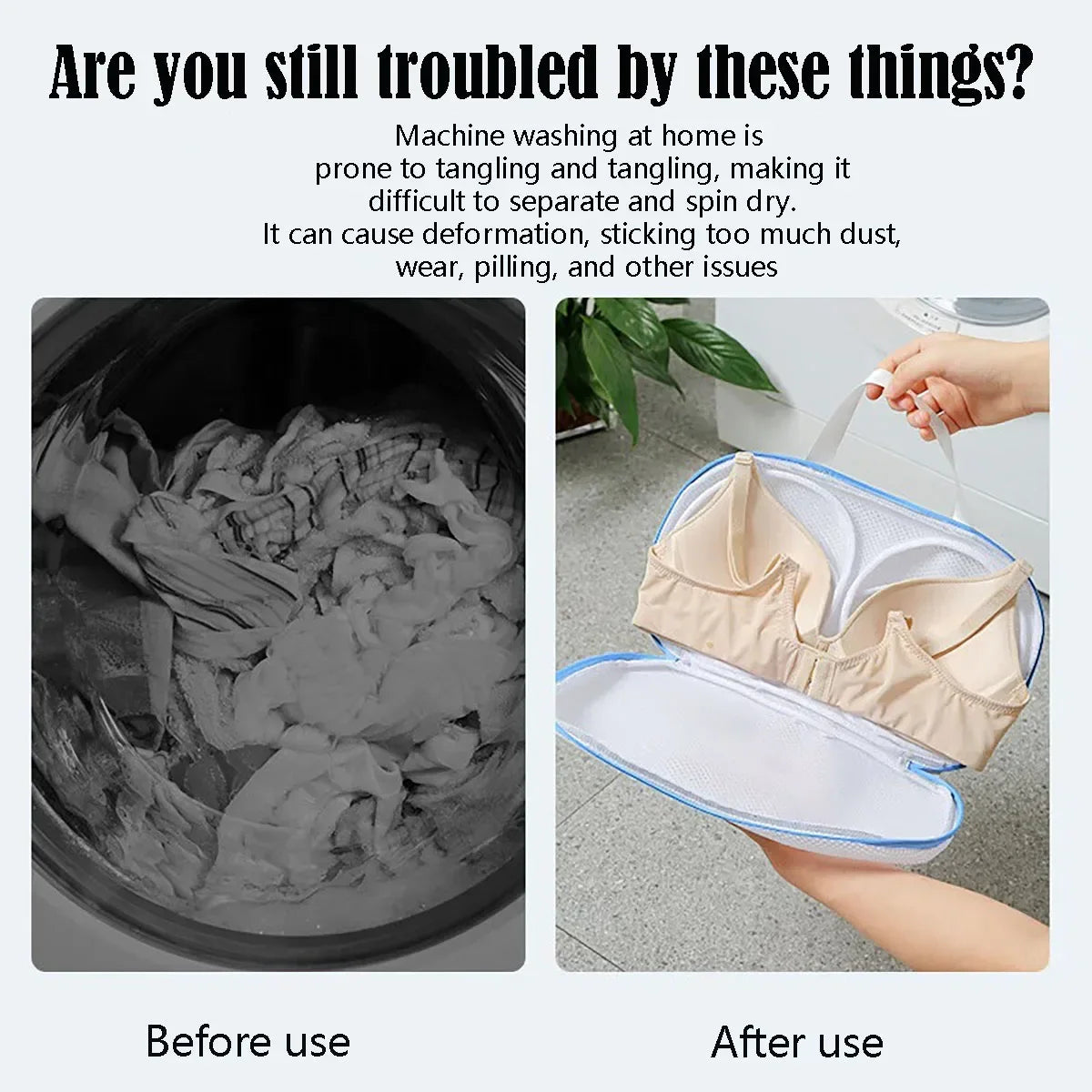 Premium Bra Washing Bag–Mesh Laundry Protector for Machine Wash, Anti-Deformation Design, Polyester Underwear&Sports Bra CareBag Quake