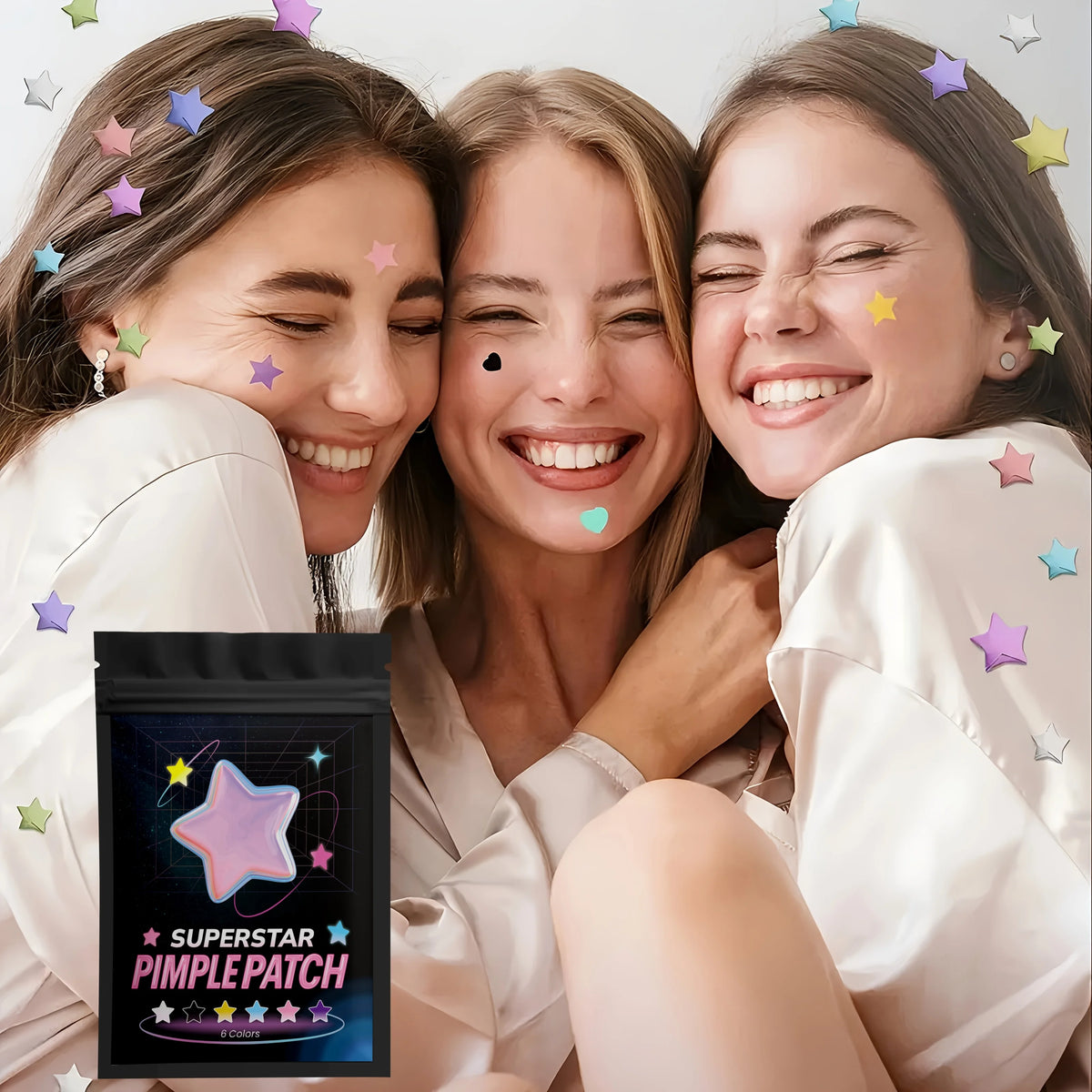240Pcs pieces of multi-color star acne patches, facial acne patches, concealer acne patches, and pimples patches, ultra-thin Quake