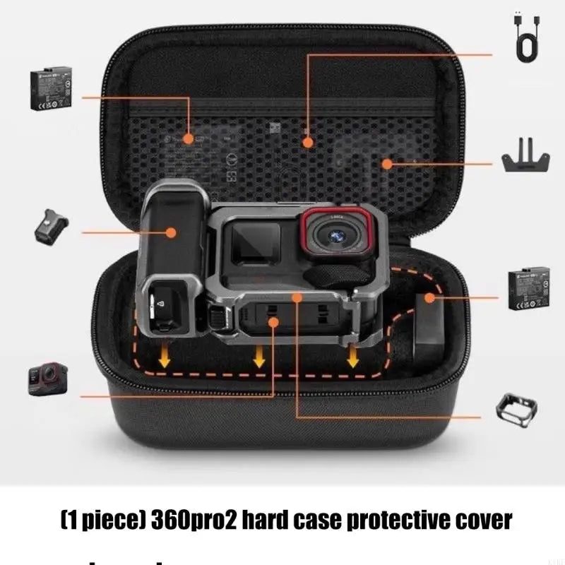 Reliable Faux Leather Camera Container For 360 Camera Featuring Lightweight Frame And Water Resistant Material K1KF Quake CN