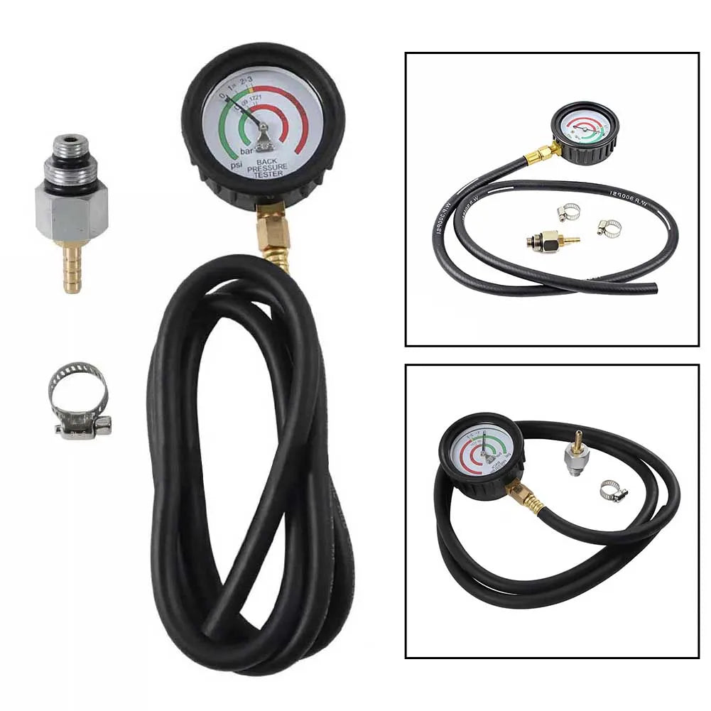 Exhaust Back Pressure Tester Kit Steel Hose Gauge For Diesel Gas Car Engine Diagnostic Tool Automotive Repair Equipment Quake