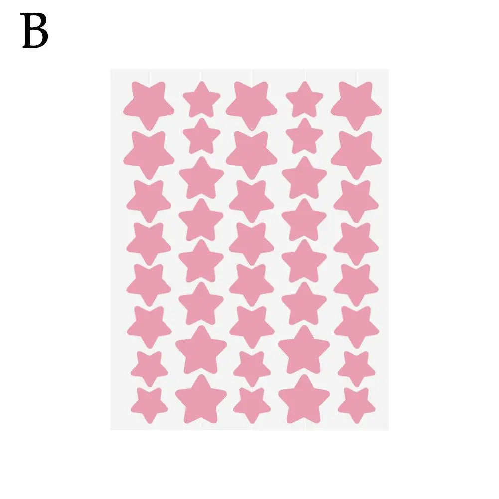 40 Counts Star Pimple Patches For Face Invisible Concealer Waterproof Blemish Spot Acne Pimple Cover Stickers Beauty Skincare Quake pink