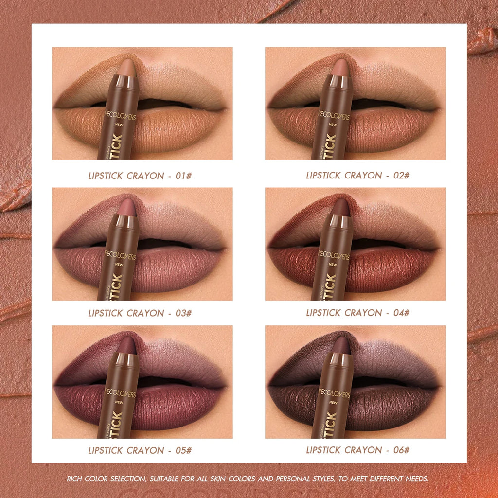 2In1 Matte Lipstick Pencil Waterproof Long Lasting Lip Brown Velvet Lip Liner Pen Lips Makeup Women Cosmetics Quake