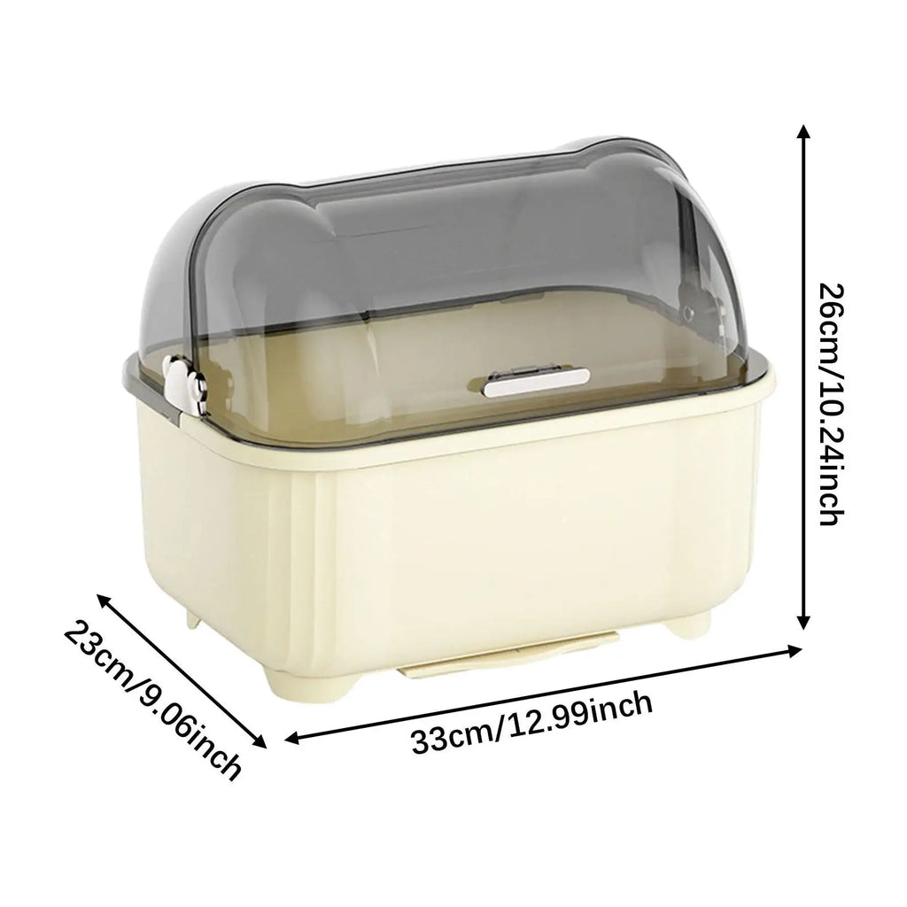Household Nursing Bottle Holder Drain Board Large Dish Drying Rack with Lid for Kitchen Tableware Storage Solution Quake
