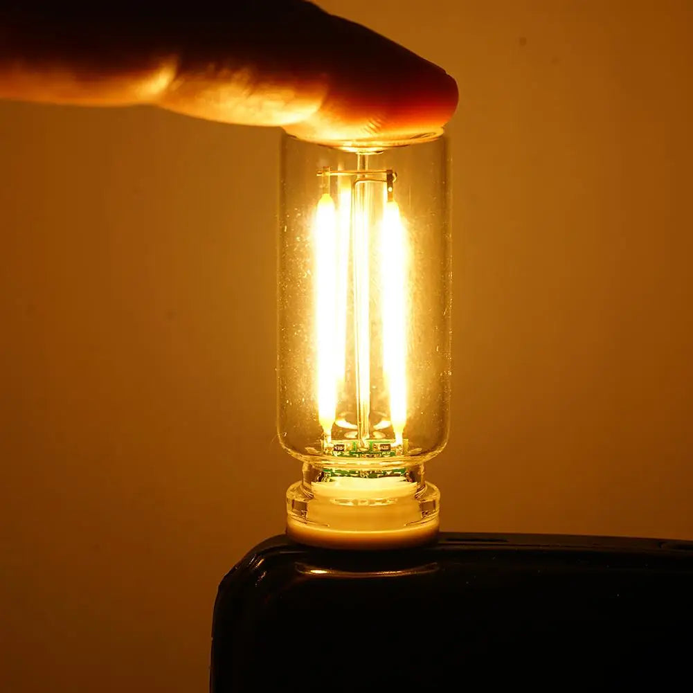 Car USB Night Light Touch control Dimmable LED Filament Lamp USB Plug and Play Decorative Atmosphere Light for Car Bedroom Quake
