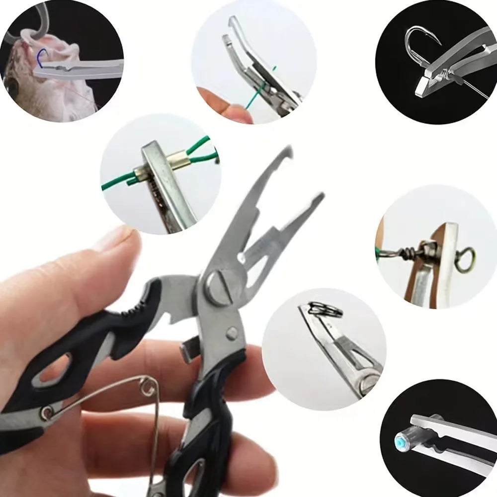 1 Set Stainless Steel Fish Gripper Grip(16.76 cm)+Pliers(10.92 cm) Fishing Tackle Controller Fish Plier Fishing Tools Quake