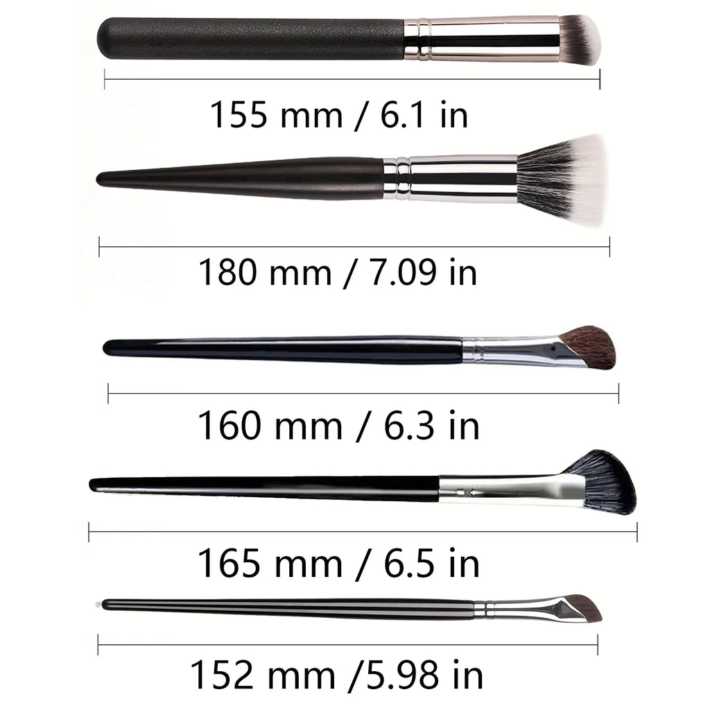 5 pcs Makeup Brushes Set Multi Purpose Facial Makeup Brush Perfect for Any Look Premium Perfect Quake