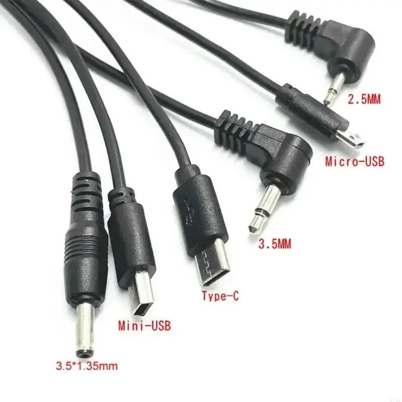 6 In 1 Multiple Charging Cable with Type C Tiny USB Mini USB Port Universal Charges for Smartphones Tablets Cameras K1KF Quake