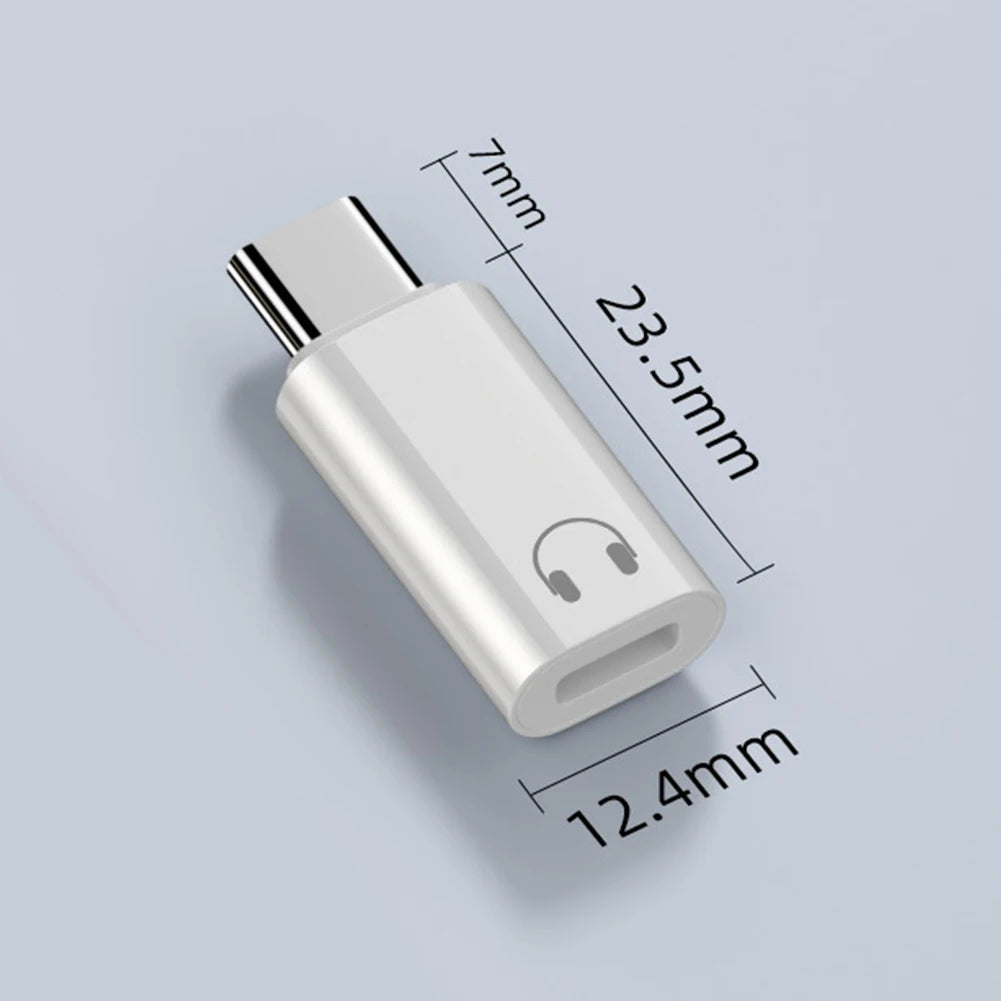 Compact Lightweight Type C Adapter for Phones Tablets and Laptops Supporting Earphone Music Call Gaming Data Transmission Quake