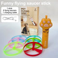 Funny Cat Toy Interactive Launch Pet Training Toy For Kitten Mini Flying Disc Shooting Gun Chasing Games Cat Toys Pet Supplies Quake YELLOW