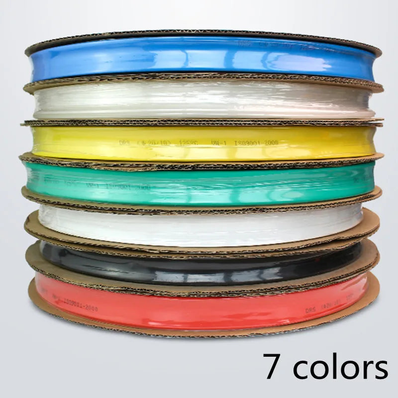 10 M/LOT 1/2/3/4/5/6/8/10/10/12/14/16/18/20mm Color Heat Shrinkable Tube Shrink Tube Kit Insulation Tubing Wire Cable Insulation Quake Clear 3mmX10meter