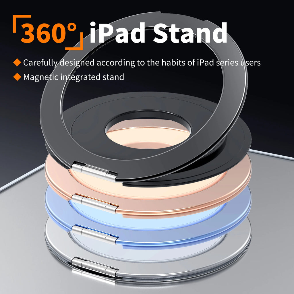 360° Rotating Magnetic Holder Mount for All Tablets Universal Metal Bracket Stand Durable 360 Rotation Tablet Accessories Quake