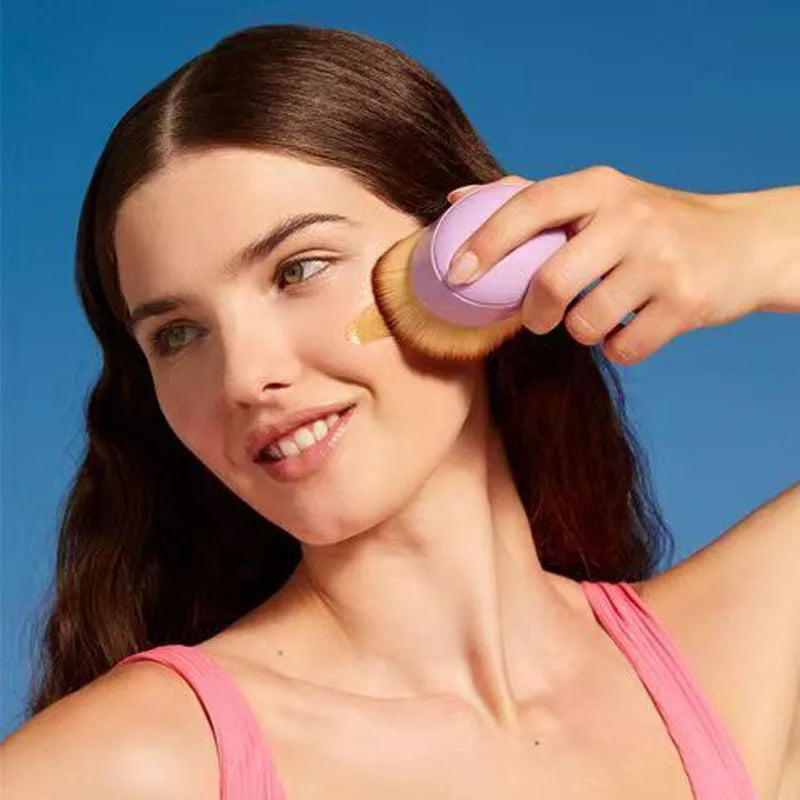 Big Purple Foundation Brush and F1 F2 F3 F4 Highlight Blush Eye Makeup Soft Glow Blush Brush Soft Fiber Hair Fashion Face Brush Quake