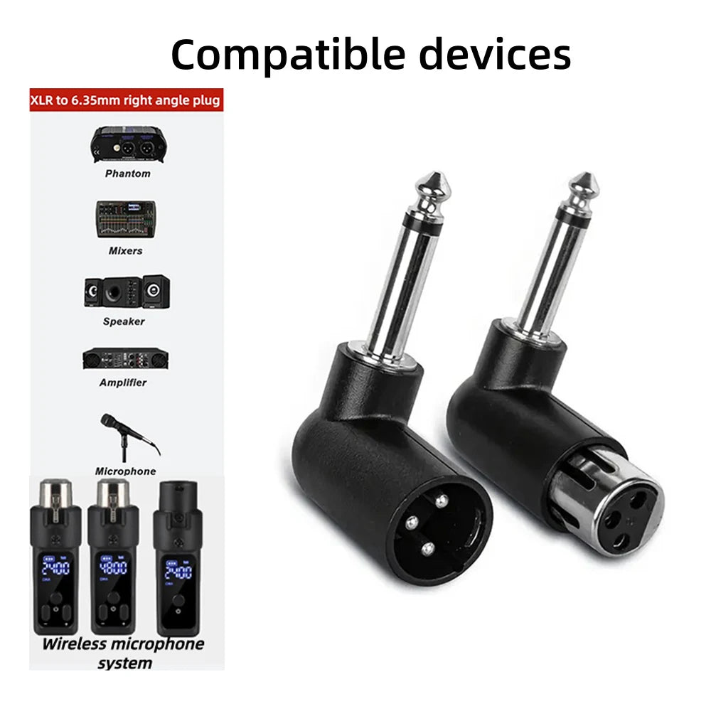 XLR Male to 6.35mm (1/4 Inch) Female Adapter - 3-Pin Balanced Audio Interface,Suitable for Microphones,Speakers,Audio Interfaces Quake