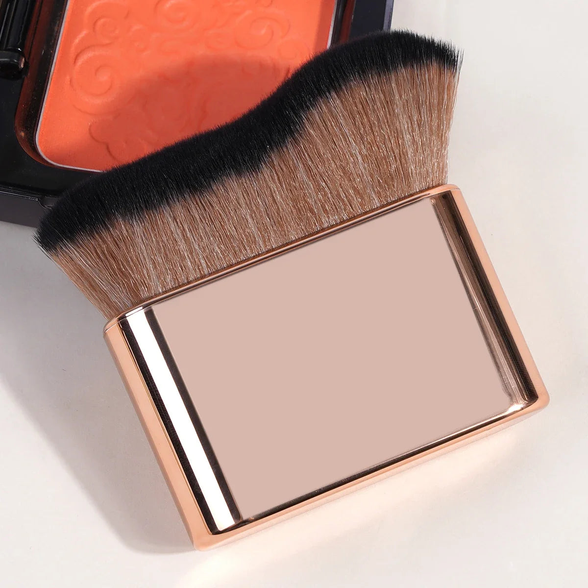 MAANGE Large Makeup Brushes for Contouring Tanning Liquid Foundation Cream Blush Soft Bristle Multi-purpose Makeup Tool for Days Quake Rose Gold Color