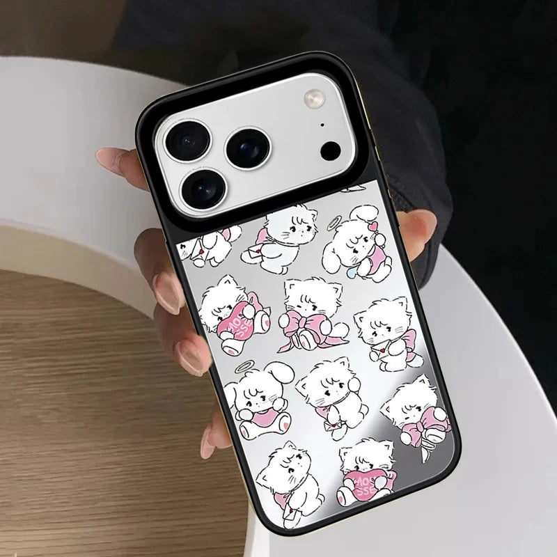 6090492 Mirror Surface Magnetic Phone Case Cover for IPhone 13 14 15 16 17 18 Pro Max Case Multicolor Quake