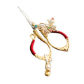 Sewing Scissors Detail Shears Yarn Thread Cutter DIY Projects Tea Scissors Small Scissors for Knitting Needlework Quilting Quake Red