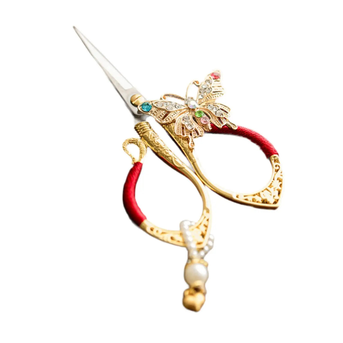 Sewing Scissors Detail Shears Yarn Thread Cutter DIY Projects Tea Scissors Small Scissors for Knitting Needlework Quilting Quake Red