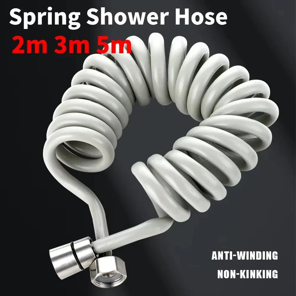 2m 3m 5m Spring Shower Hose Meters Water Plumbing Hose Plastic Bathroom Water Toilet Bidet Sprayer Telephone Line soft Hoses Quake
