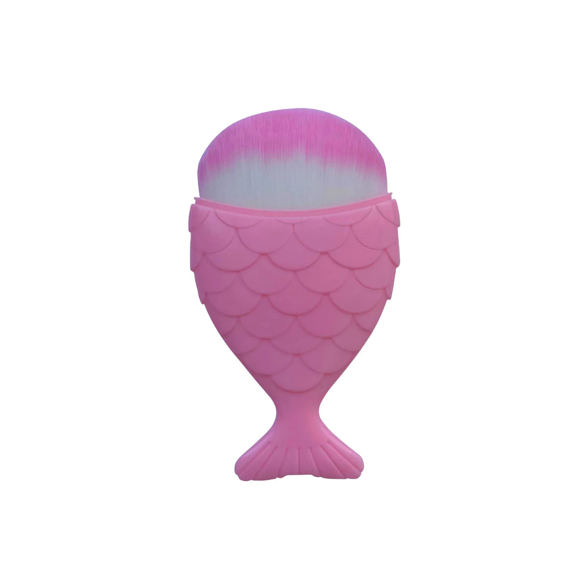 1pc Blush Brush Mermaid Shape Professional Face Makeup Brush Foundation Cosmetic Fish Brush Makeup Tool Kit Powder Nail Art Tool Quake pink