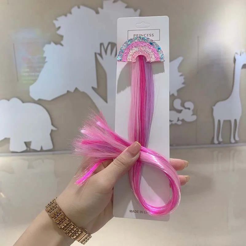 Cute Cartoon Unicorn Children Hair Braiding Accessories Little Girls Colored Braided Tools Baby Holiday Party Pony Hair Clips Quake NO.12