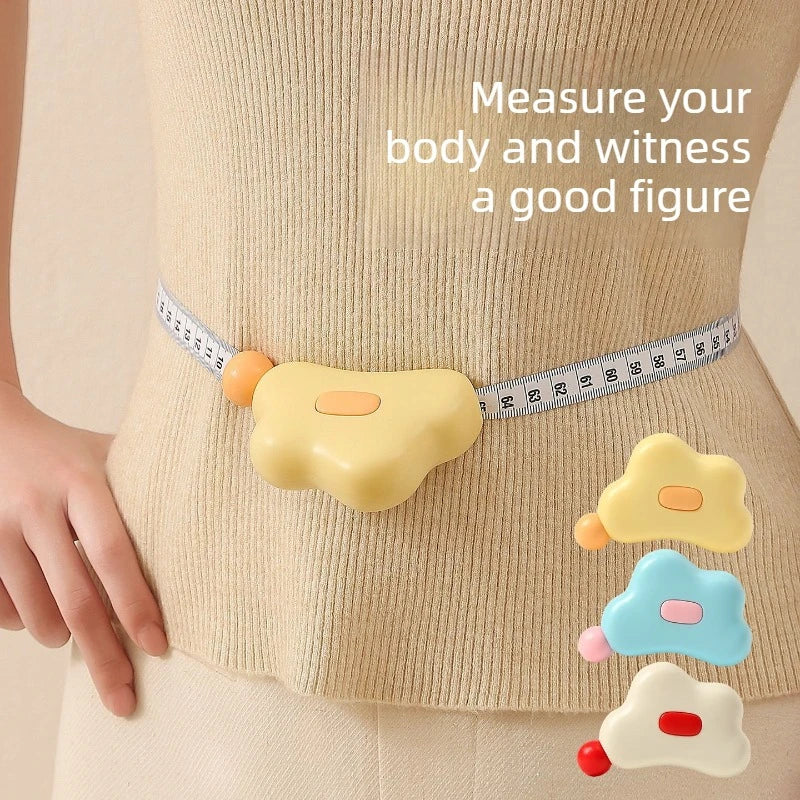 Magnetic Self-retracting Body Measuring Tape One Key Auto Rewind Ruler Portable Tape Measure for Waist Bust Hip Body Measurement Quake