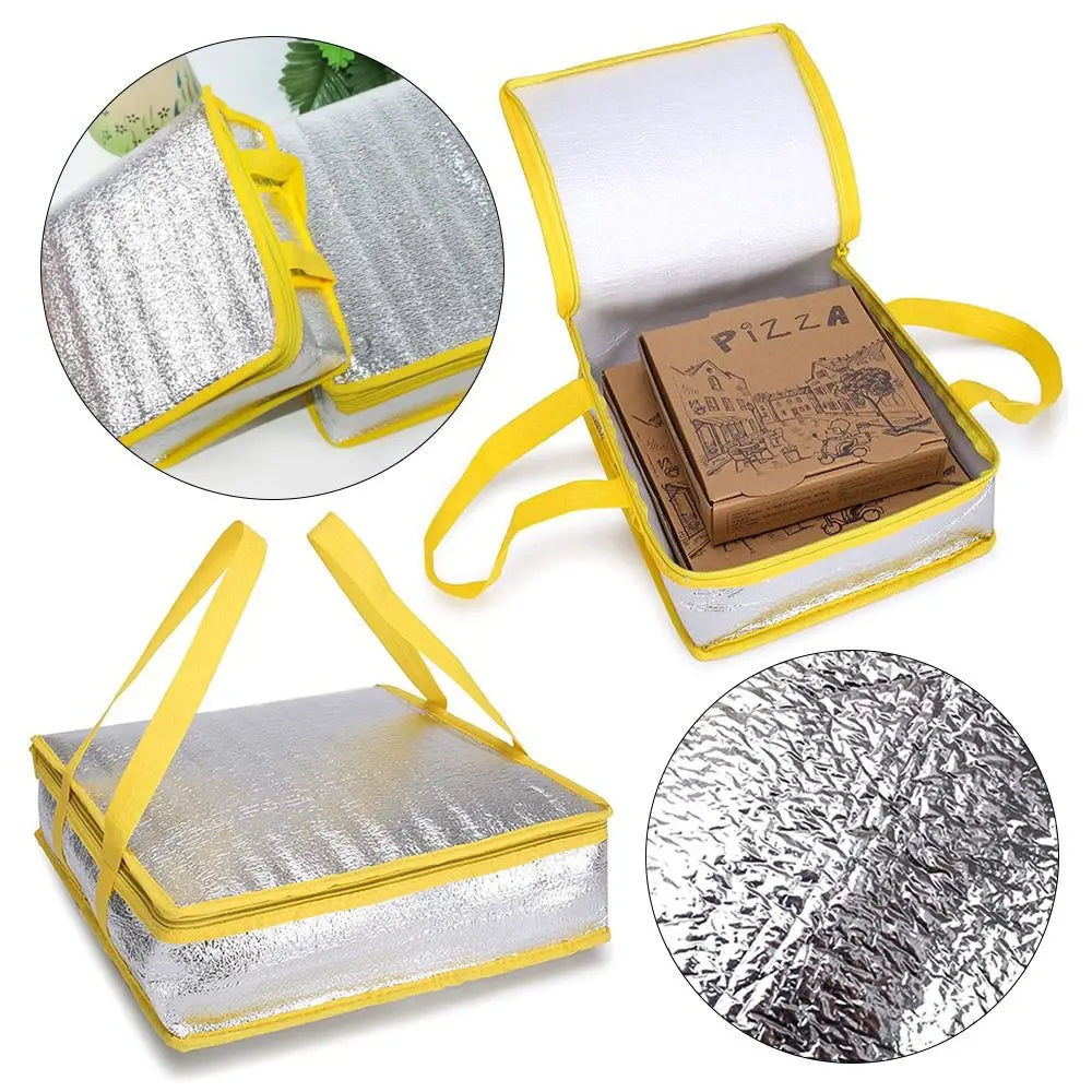 Folding Food Thermal Drink Storage Cooler Bag Insulation Bag Ice Pack Pizza Delivery Bag Quake